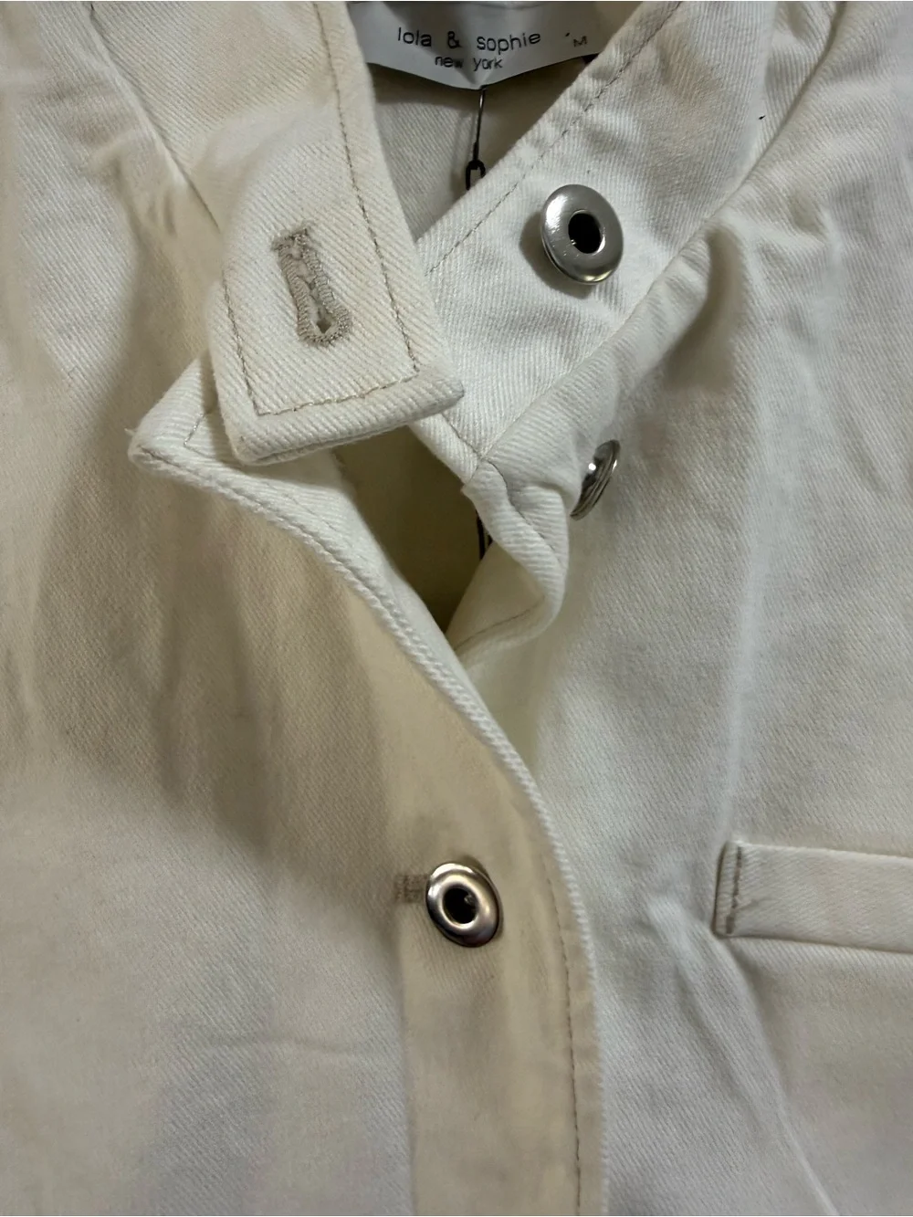 Lola & Sophie Cream Button-Front Vest - Picture 4 of 8